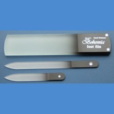 BOHEMIA Dárková sada pro pány - skleněná škrabka na paty 160/8mm+pilník 140/2mm a 90/2mm Pro pány